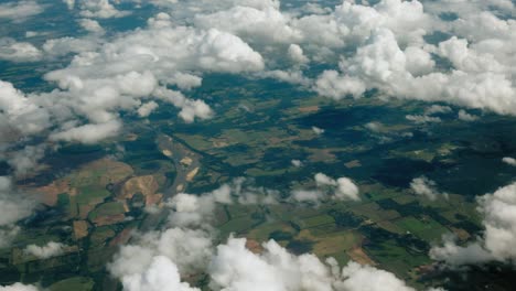 tilt down from the horizon to the landscape below