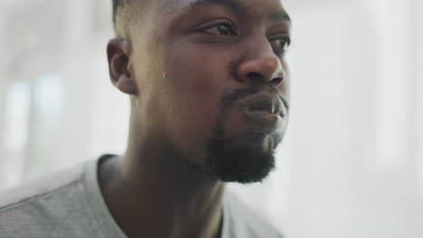 Brushing-teeth,-cleaning-and-black-man-with-water