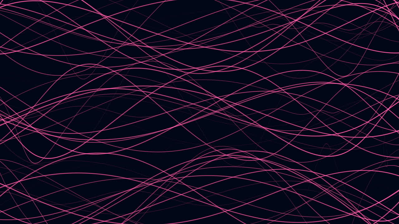 Elegant pink wavy lines grace dark background