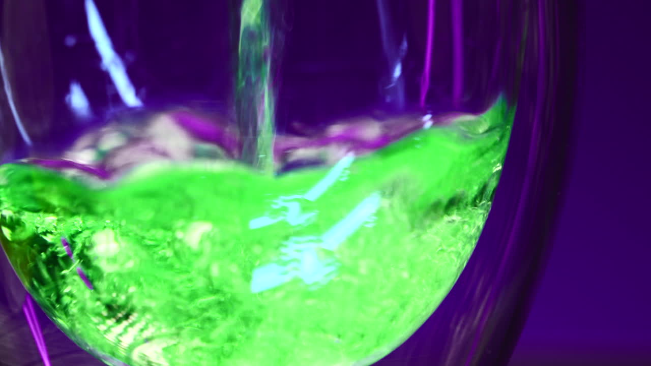 Vibrant Green Liquid in Glass