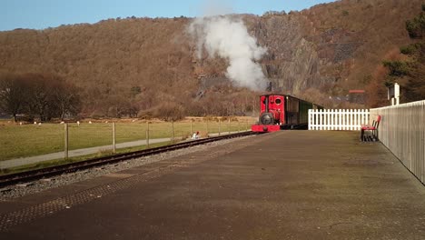 taking a steam train around a lake