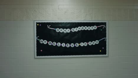 Inspirational School Bulletin Board Message for Students in Hallway