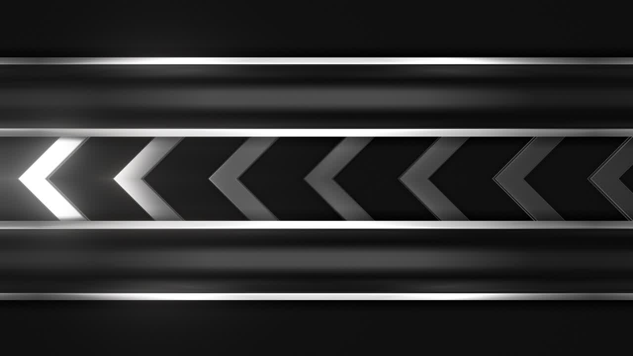 Abstract Dark Background with Silver Metallic Arrows