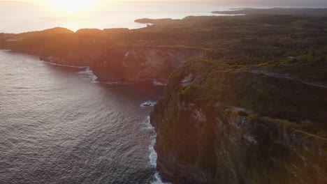 AERIAL:-Drone-shot-of-a-famous-cliffside-in-Bali