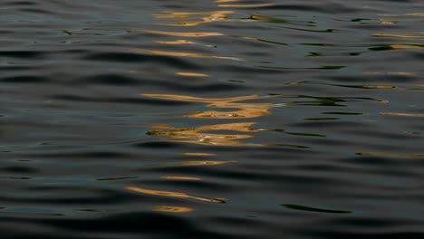 Orange-and-yellow-lights-reflect-smooth-rippling-dark-water