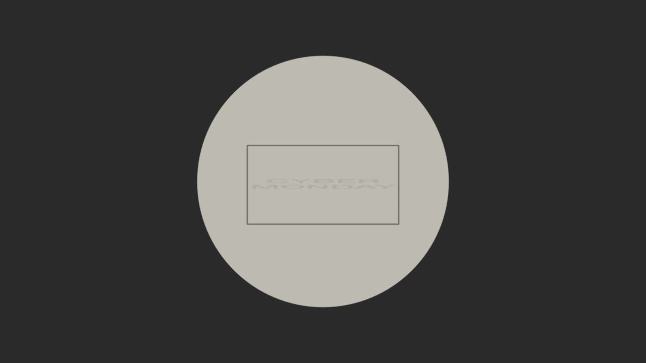 lunes cibernético con círculo gris en degradado negro