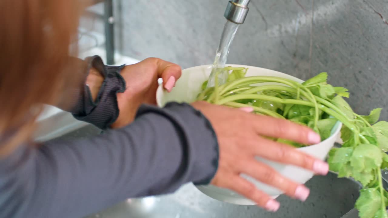 Washing Celery