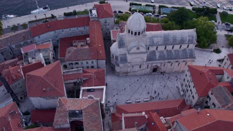 top down of catholic basilica of the cathedral of st