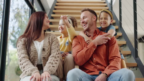 happy family celebrating new home