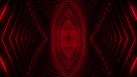 Red Neon Tunnel Visual Effect