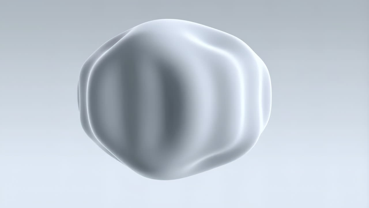 Abstract White Organic Blob 3D Render