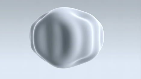 abstract white organic blob 3d render