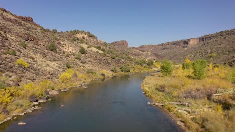 river gorge fly by 4k drone video