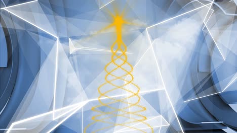 Animation-of-christmas-tree-over-pattern-background