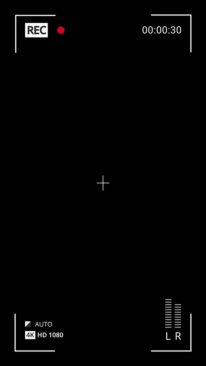 Camera Recording Interface Overlay on Black Screen