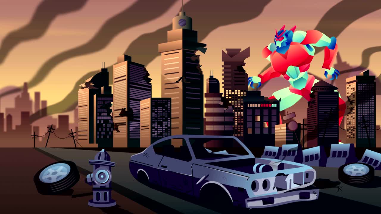 도시에서 거대한 로