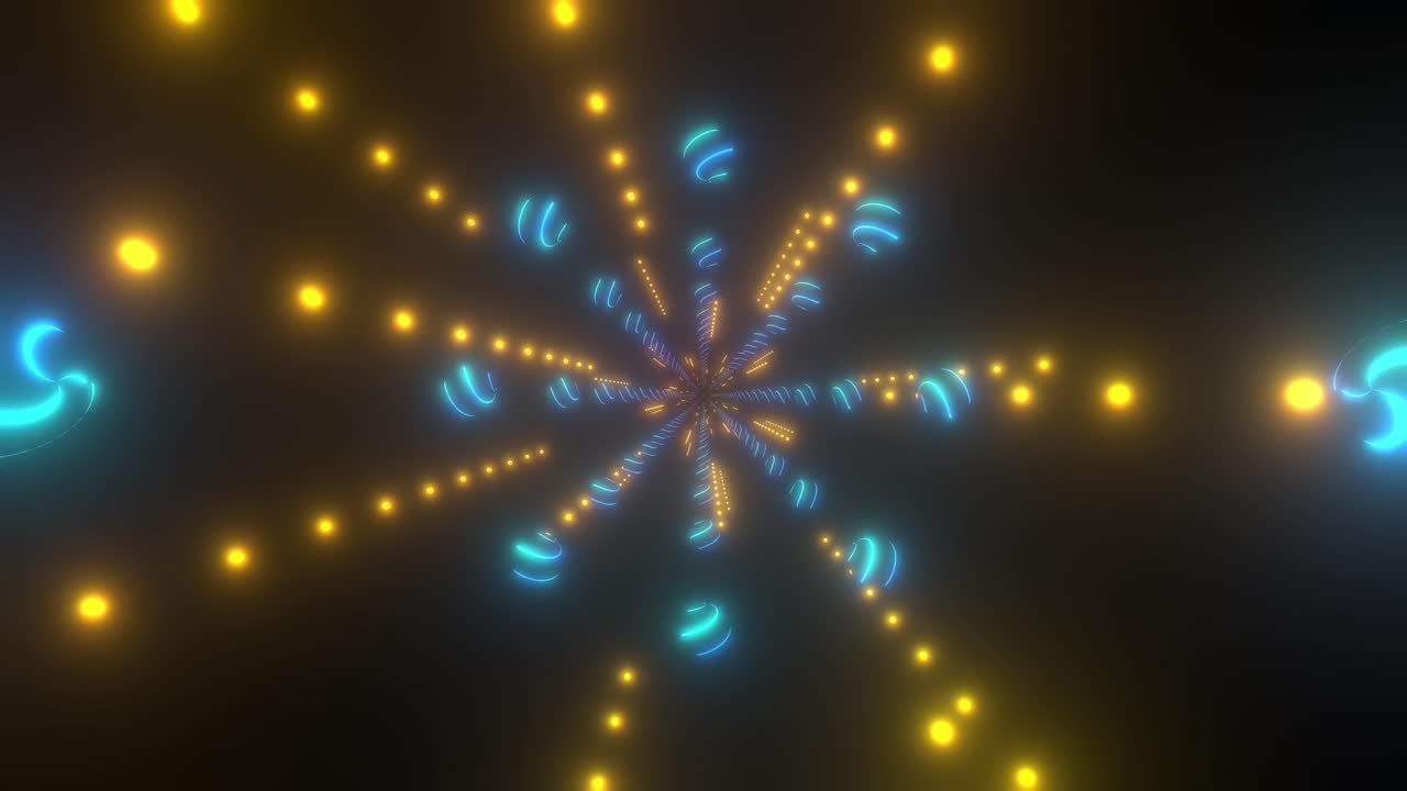 추상적인 네온 터널