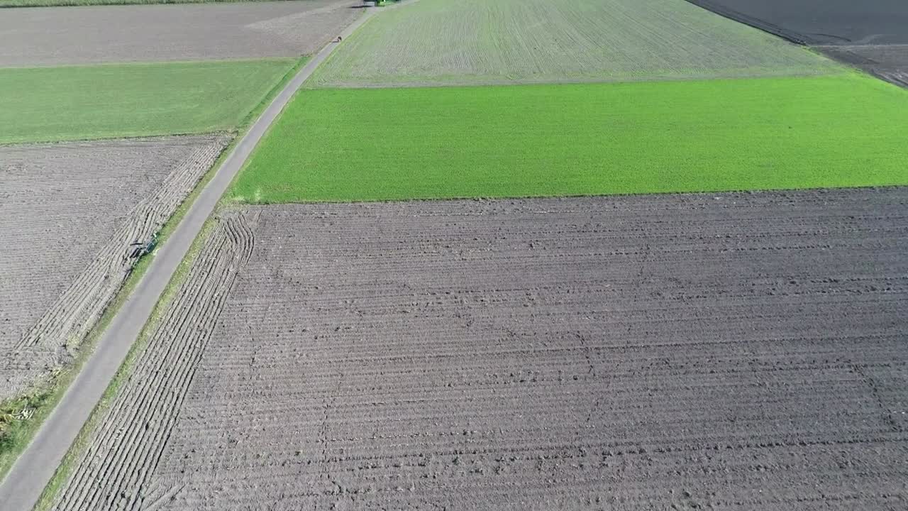 원예 분야의 항공 영상