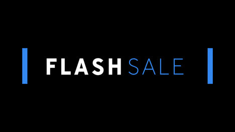Weißer-Und-Blauer-Flash-Sale-Text-Erscheint-Auf-Einem-Schwarzen-Bildschirm