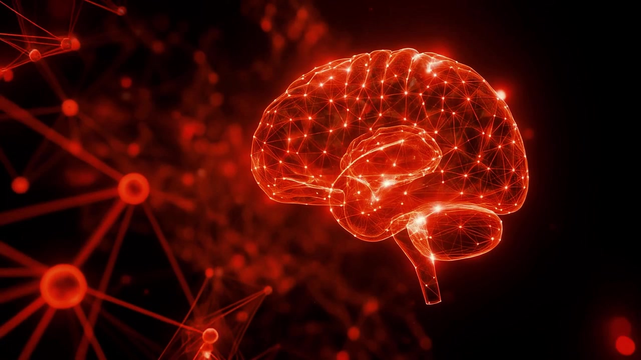 Cerebro Humano Digital con Conexiones de Red Neuronal Pulsantes