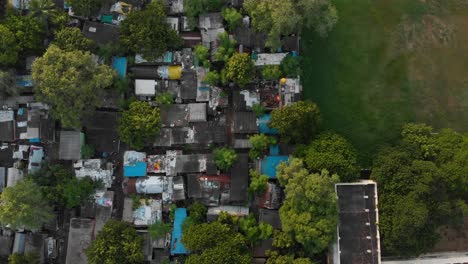 residential area of indian slum population