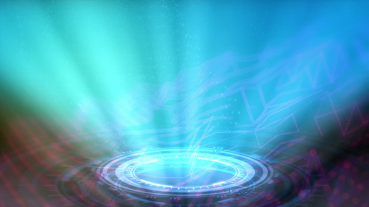 cg abstracto renderizado en 3d, fondo de teletransporte moderno en neón