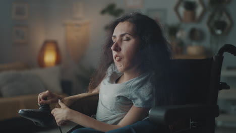 woman in wheelchair gaming