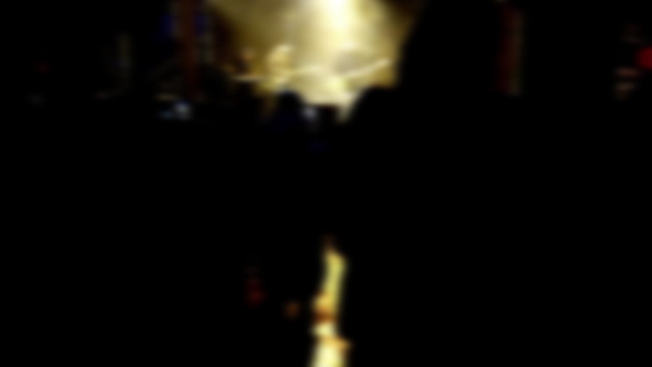 Shooting of the concert on stage. Out of focus