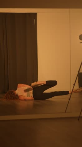 contemporary dance performance in a studio