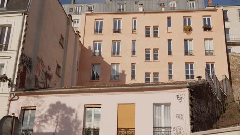 Low-angle-shot-of-a-residential-building-on-a-sunny-day