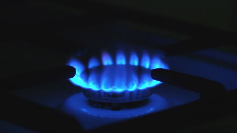 gas stove burning