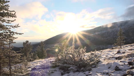 time-lapse-of-British-Columbia-mountains-and-sun