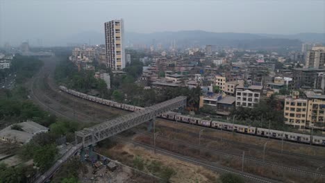 train-passing-on-the-railway-trak-drone-timelpass