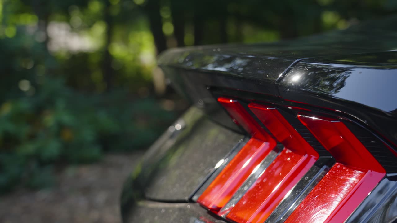 Spin around the bright red lights in close up