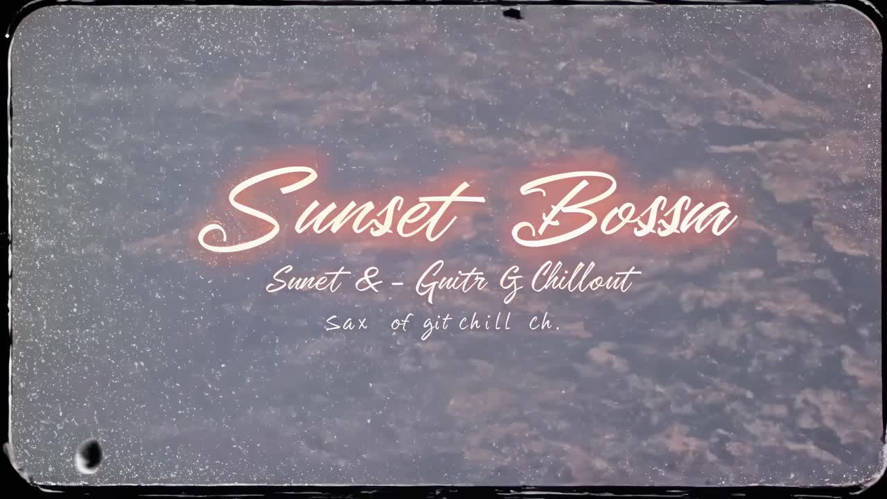 Vintage-style video cover with a grainy texture. Features a low-angle shot of a sunset sky