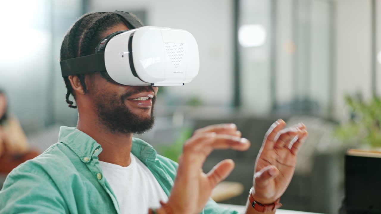 Man Experiencing Virtual Reality