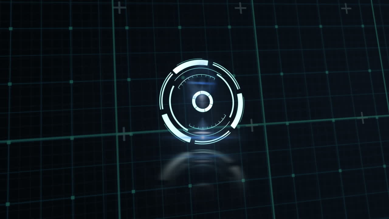 animación del escaneo del alcance sobre los marcadores y la cuadrícula