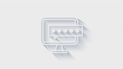 redes sociales diseño de íconos de sombra 3d aislados en fondo blanco. iconos web de esquema. gráficos en movimiento.