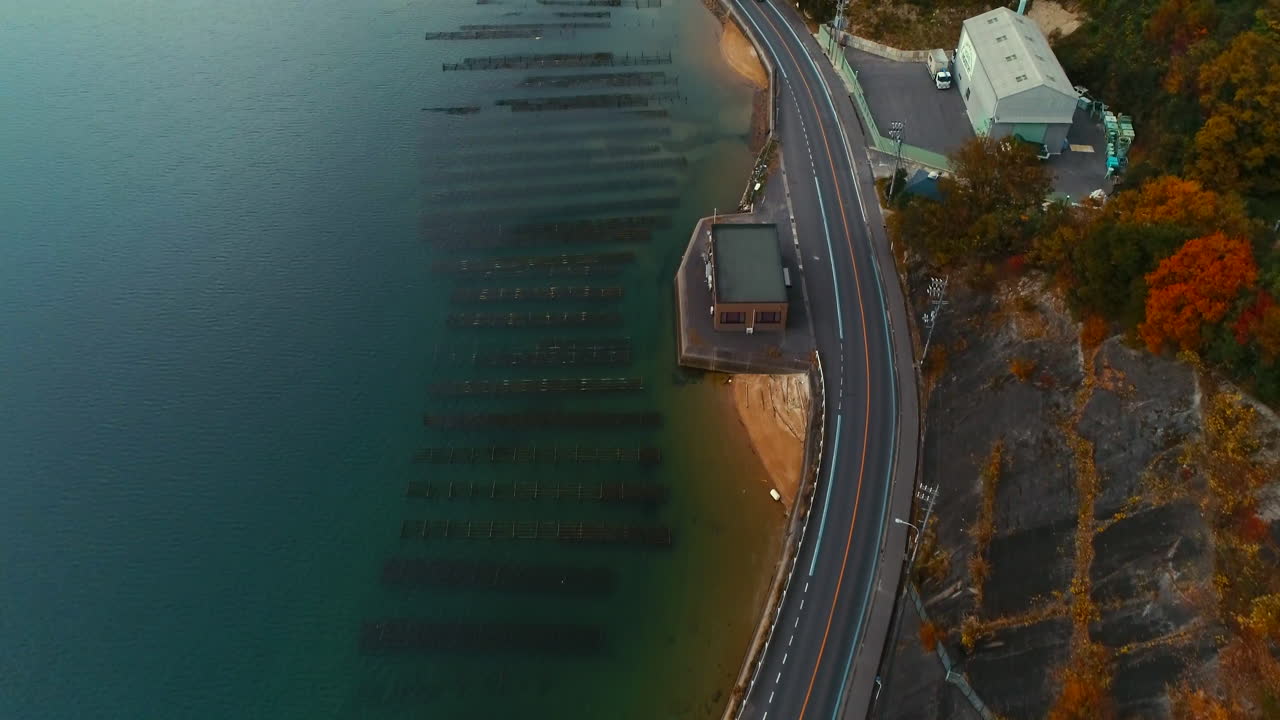 히로시마에서 dji phantom4pro로 촬영한 시네마틱 일본의 풍경