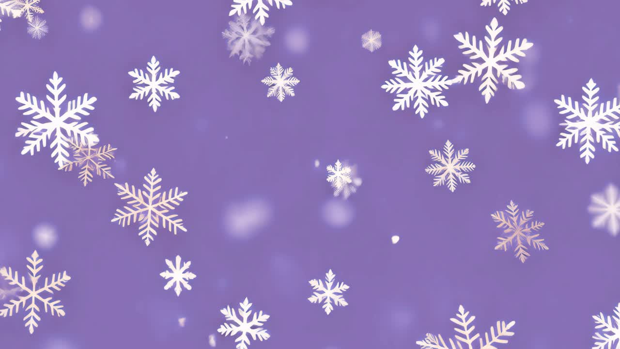 Delicate snowflakes on blue animated overlay, transparent 4K video, alpha channel, ProRes 4444