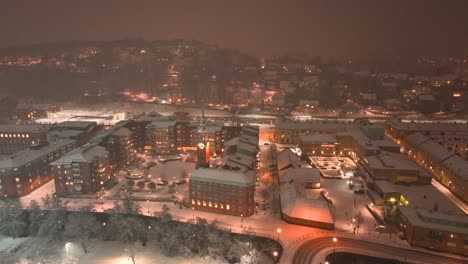 aerial-footage-of-Gothenburg,-Sweden