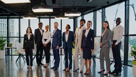 diverse business team in modern office