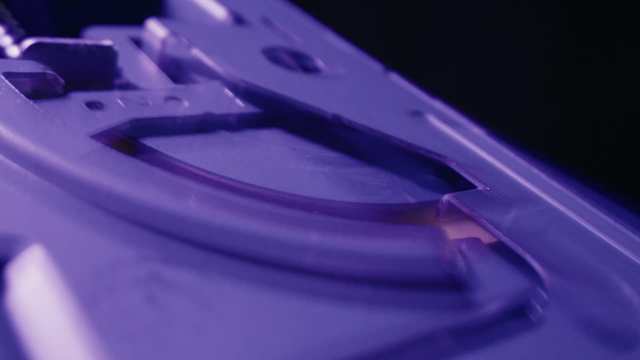 Floppy disc FDD close up, Using diskette for old PC computer macro. Archive programme or Music recorder, playing retro computer games. Vintage device for office, obsolete technology. . High quality 4k footage