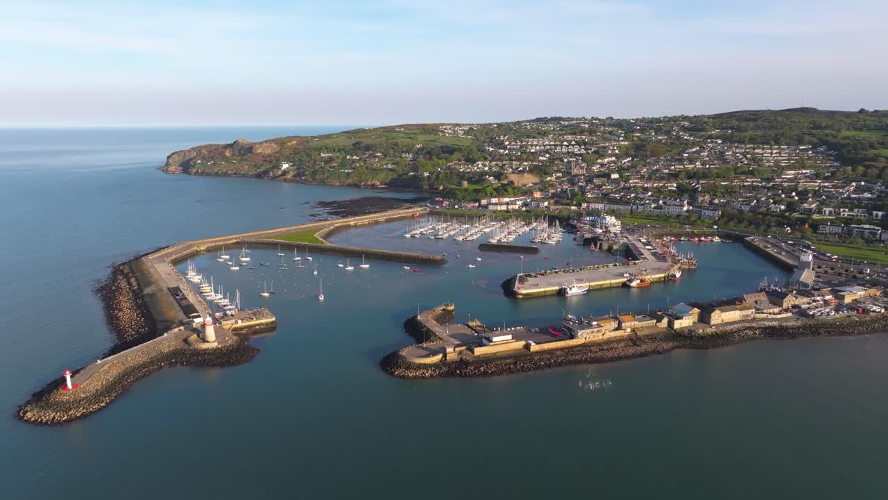 Howth Pier - 4K Cinematic Drone Footage during sunset - Co.Dublin - Ireland 05.07