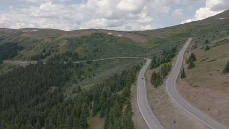 aerial footage from colorado mountains. freedom pass adventure