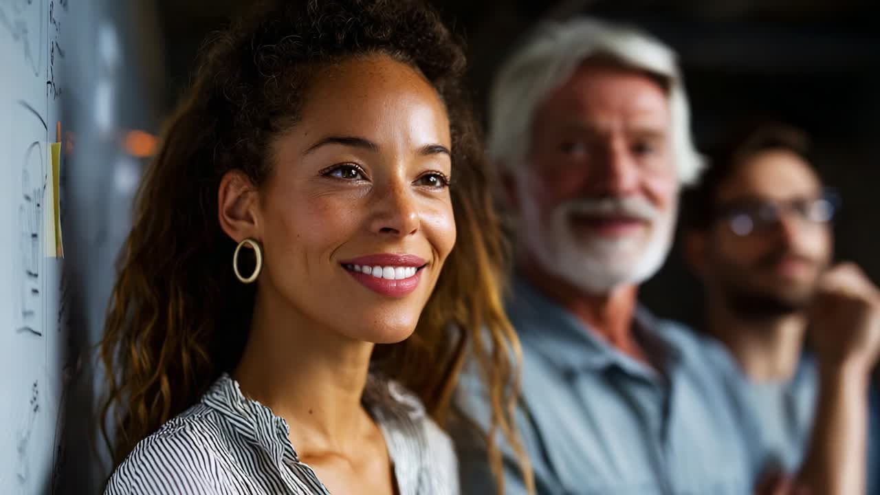 A Warm Interaction: Capturing the Joyful Expressions of Three Individuals in a Creative Setting, Highlighting Connection, Engagement, and Shared Moments Through Genuine Smiles and Laughter