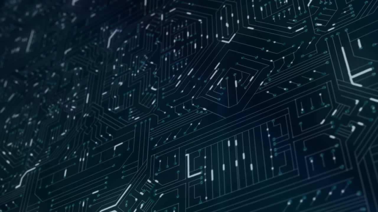 검은 바탕 위의 연결 네트워크의 애니메이션