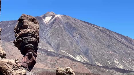 amazing shot of the roque cinchado, symbol of tenerife, canary islands, spain