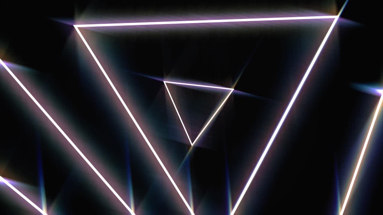 빛나는 삼각형으로 추상적인 기하학적 배경