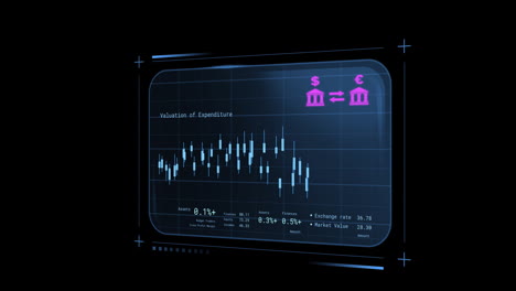 Animation-Des-Bildschirms-Mit-Bankdaten-Auf-Schwarzem-Hintergrund